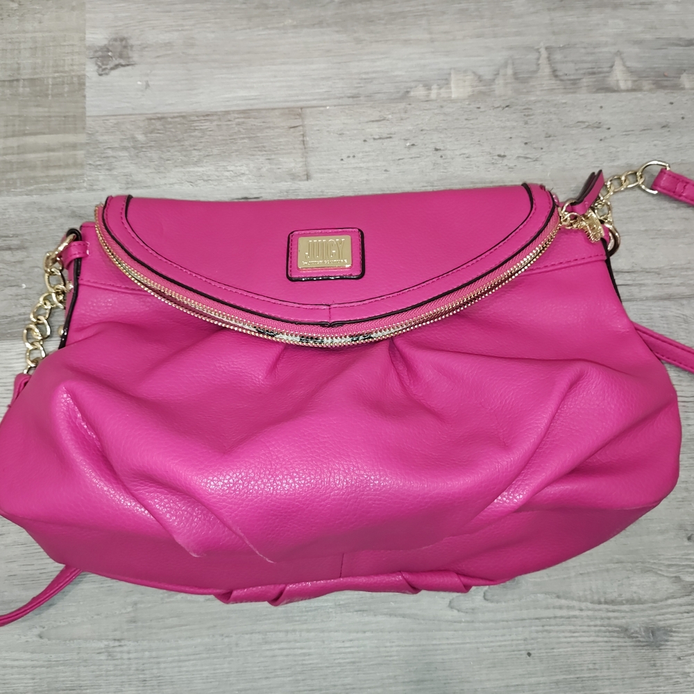 Pink Leather Shoulder Bag